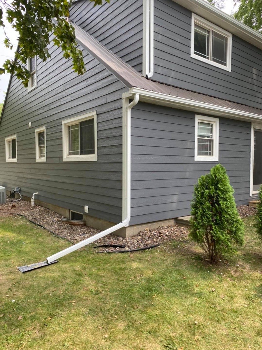 Fresh gutter install on a Northland home